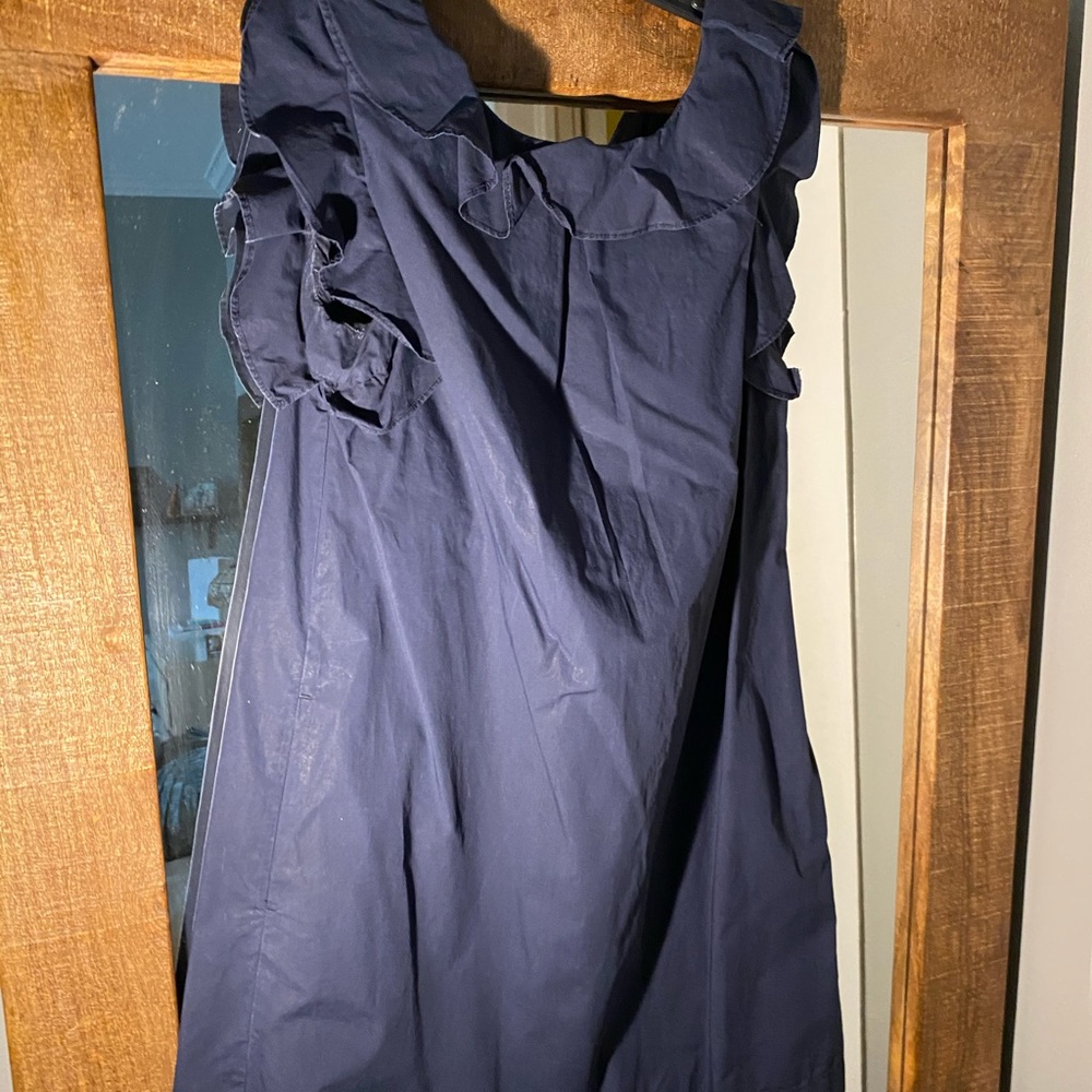 Adorable Crewcuts navy ruffle dress!!!